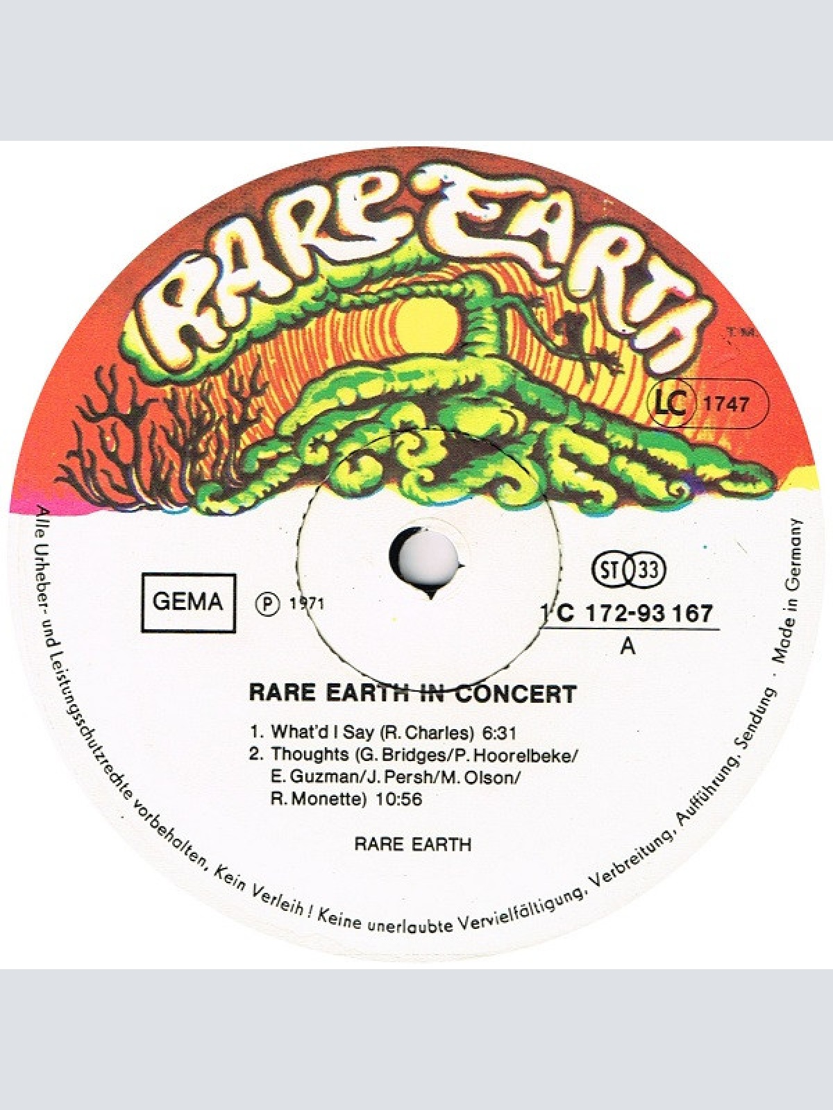 Vinyl / Rare Earth - Rare Earth In Concert