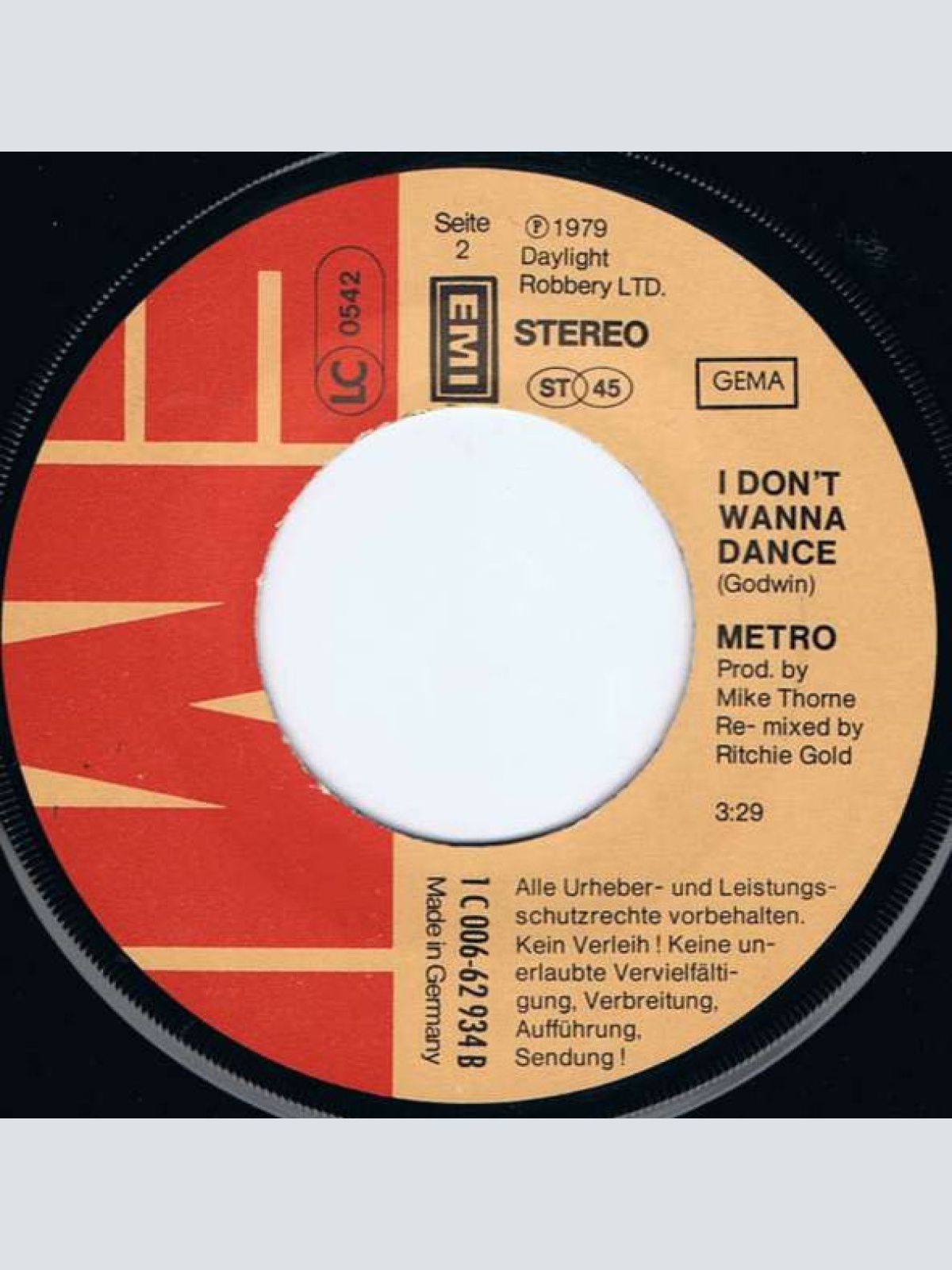Vinyl / Metro (6) - Girls In Love / I Don't Wanna Dance