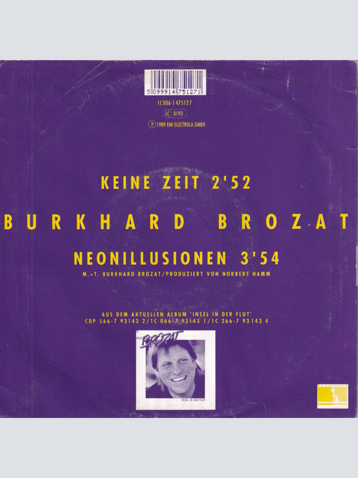 Vinyl / Burkhard Brozat - Keine Zeit