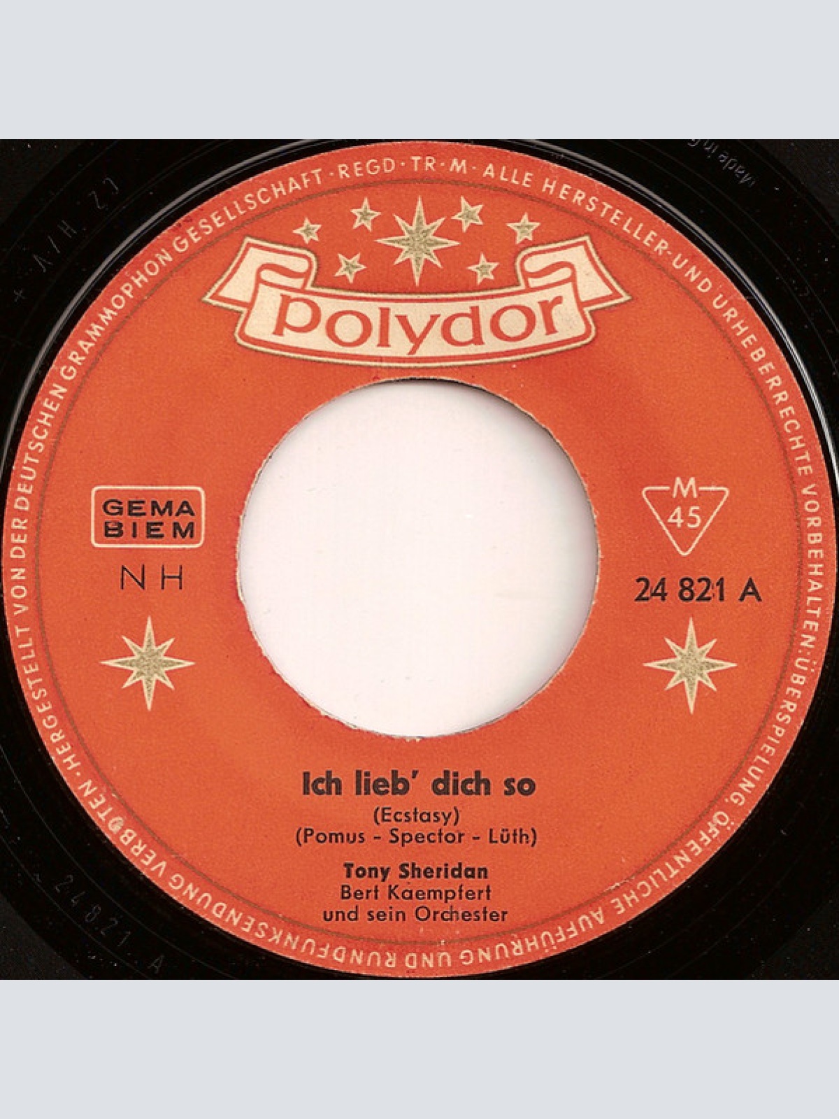 Vinyl / Tony Sheridan - Ich Lieb' Dich So (Ecstasy)