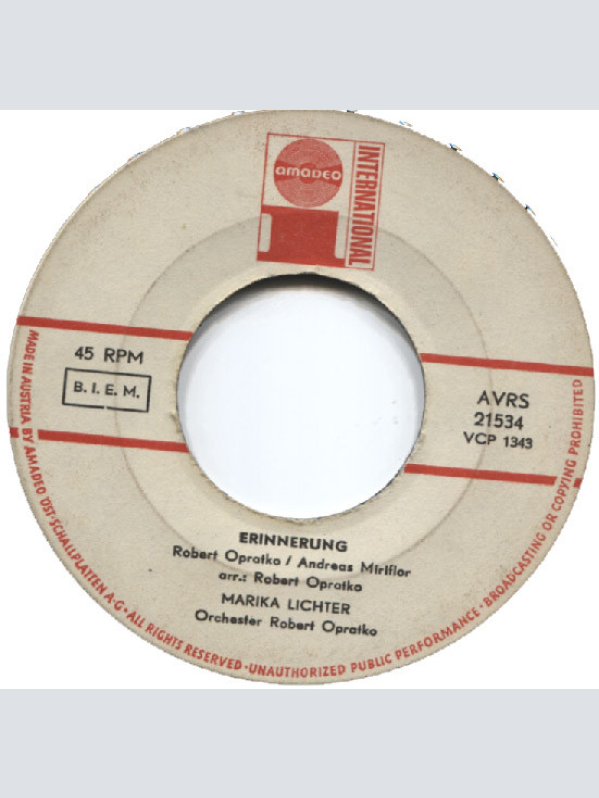 Vinyl / Marika Lichter - Adieu