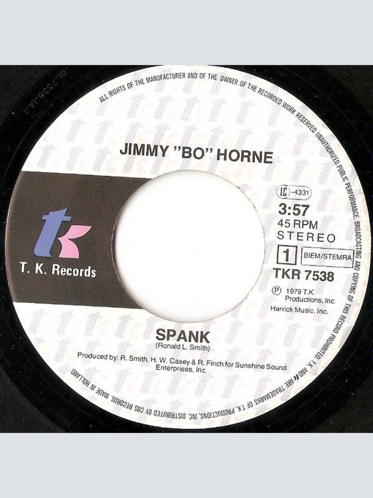Vinyl / Jimmy "Bo" Horne - Spank