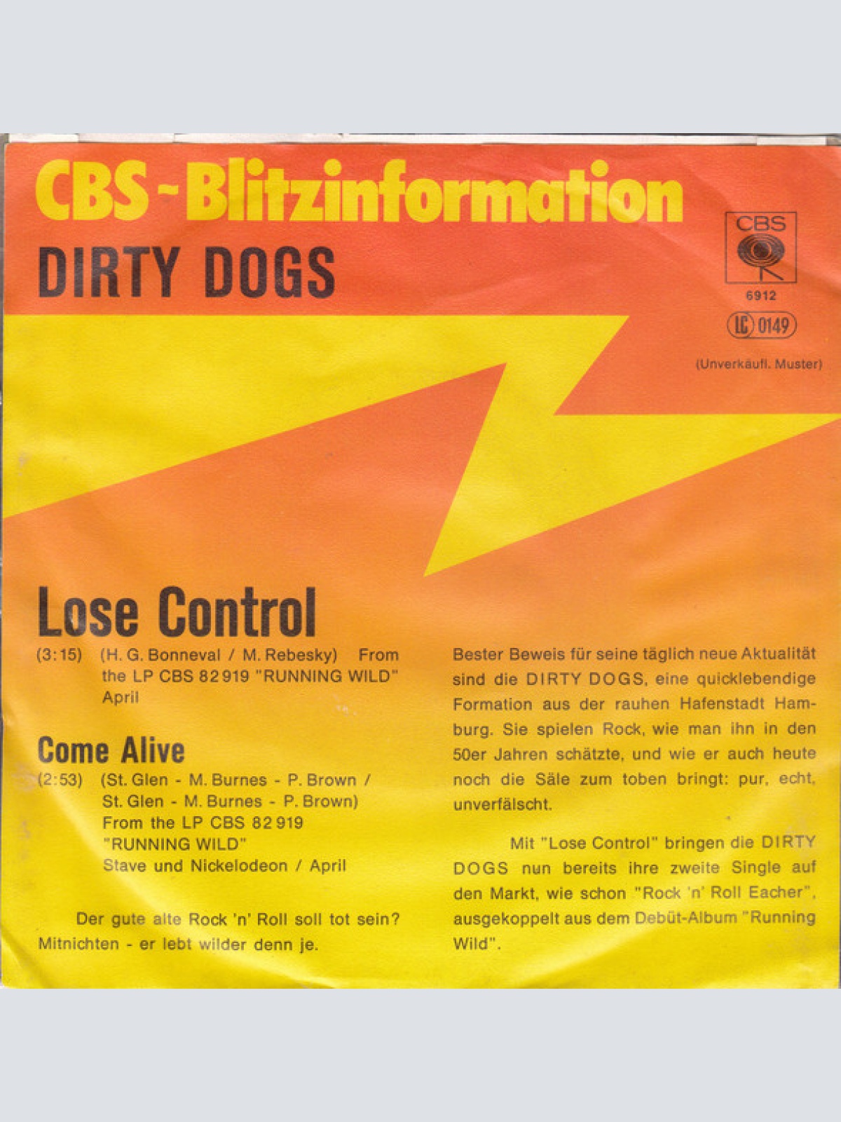 Vinyl / Dirty Dogs - Lose Control