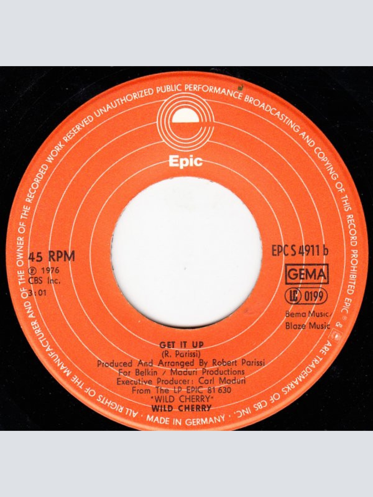 Vinyl / Wild Cherry - Baby Don't You Know