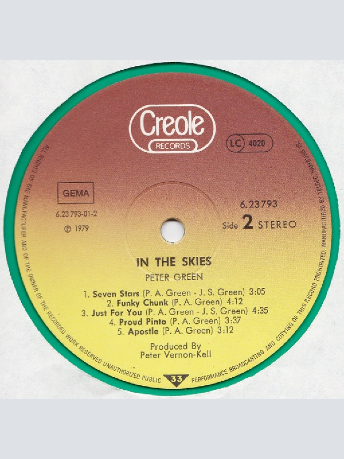 Vinyl / Peter Green (2) - In The Skies