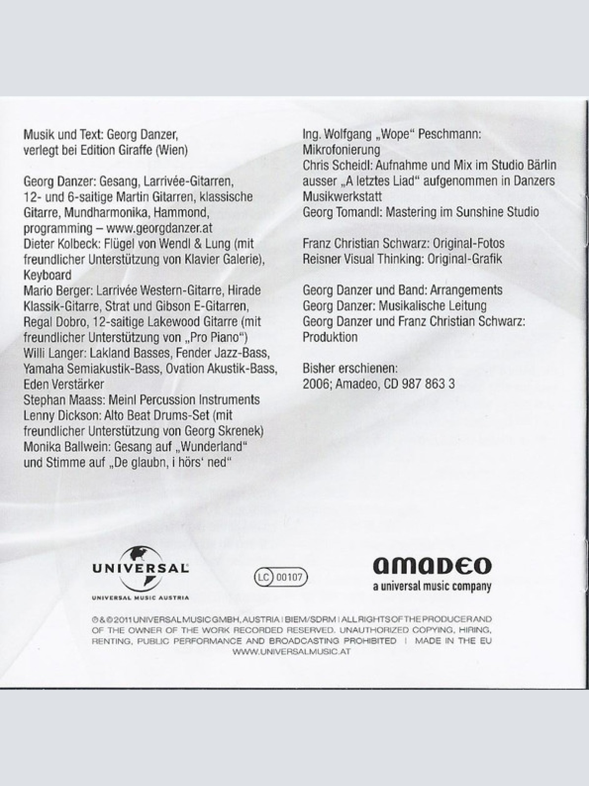 CD / Georg Danzer - Träumer