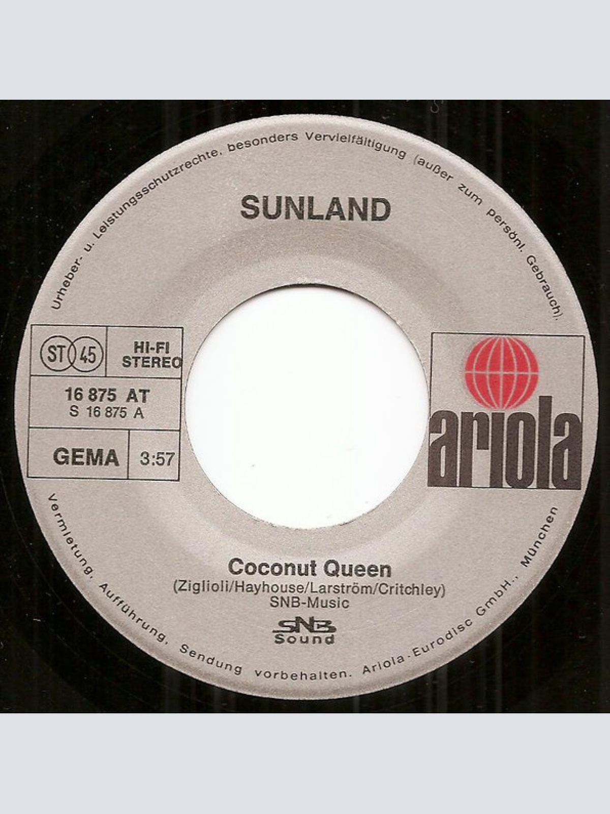 Vinyl / Sunland (3) - Coconut Queen