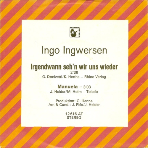 Vinyl / Ingo Ingwersen - Irgendwann Seh'n Wir Uns Wieder