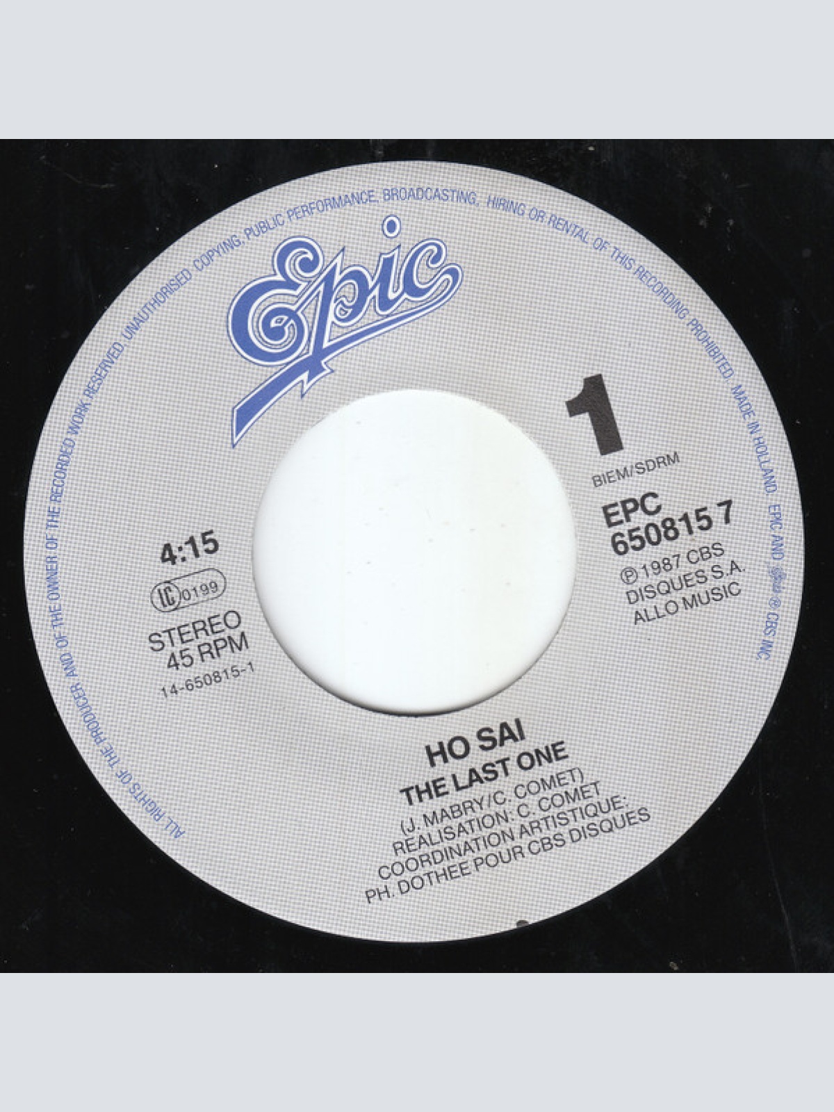 Vinyl / Ho Saï* - The Last One