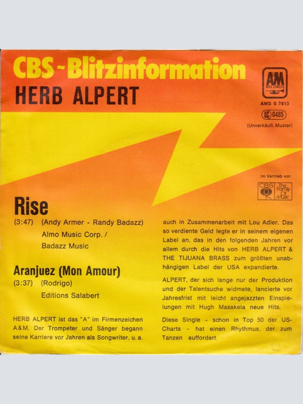Vinyl / Herb Alpert - Rise