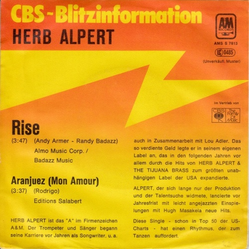 Vinyl / Herb Alpert - Rise