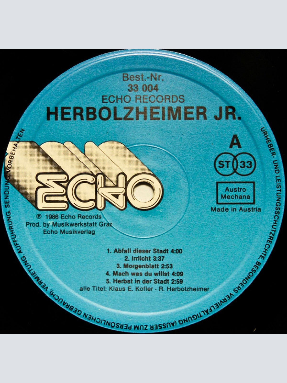 Vinyl / Herbolzheimer Jr.* - Herbolzheimer Jr.
