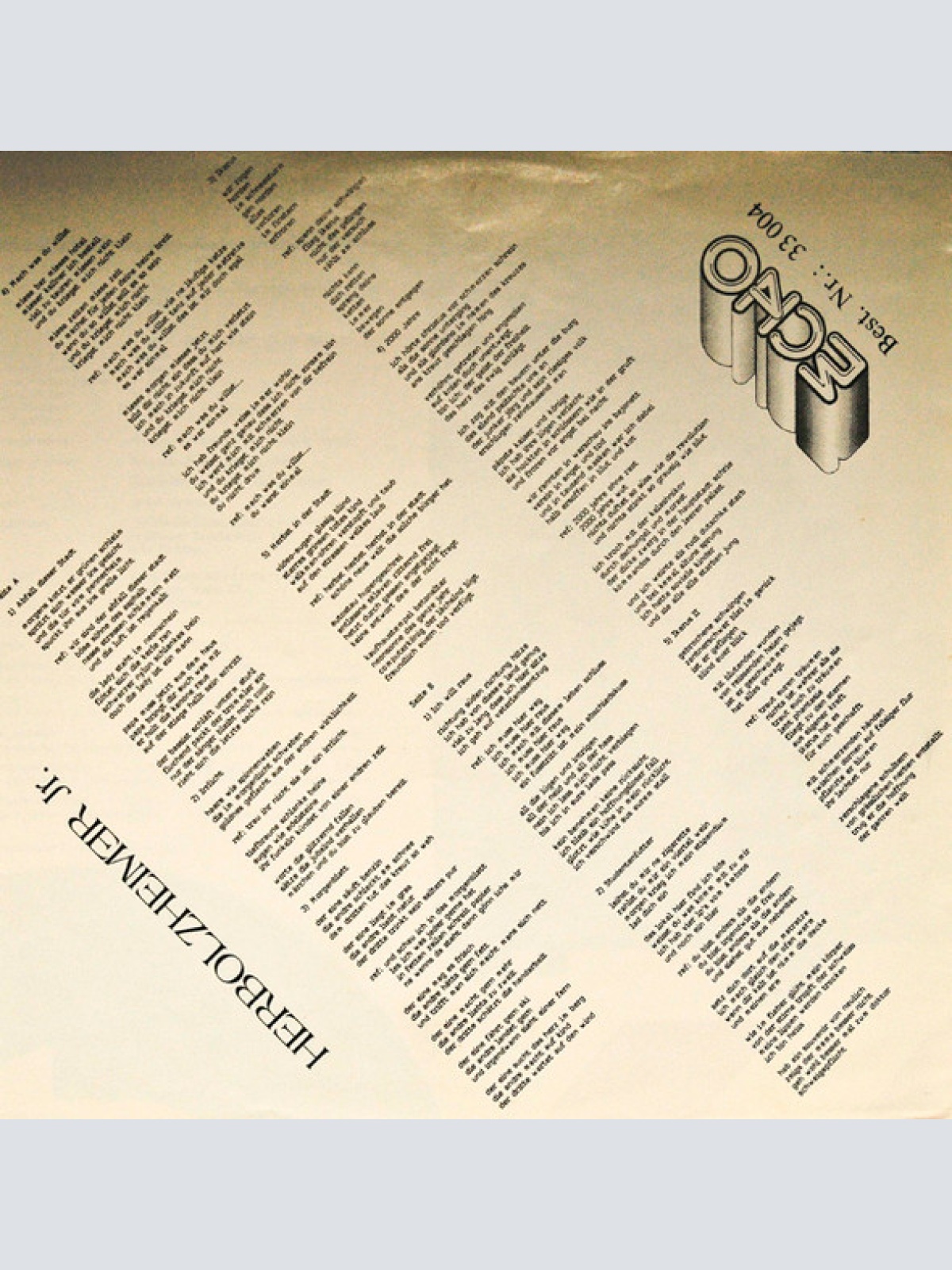 Vinyl / Herbolzheimer Jr.* - Herbolzheimer Jr.