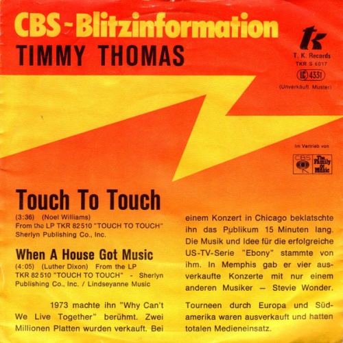 Vinyl / Timmy Thomas - Touch To Touch