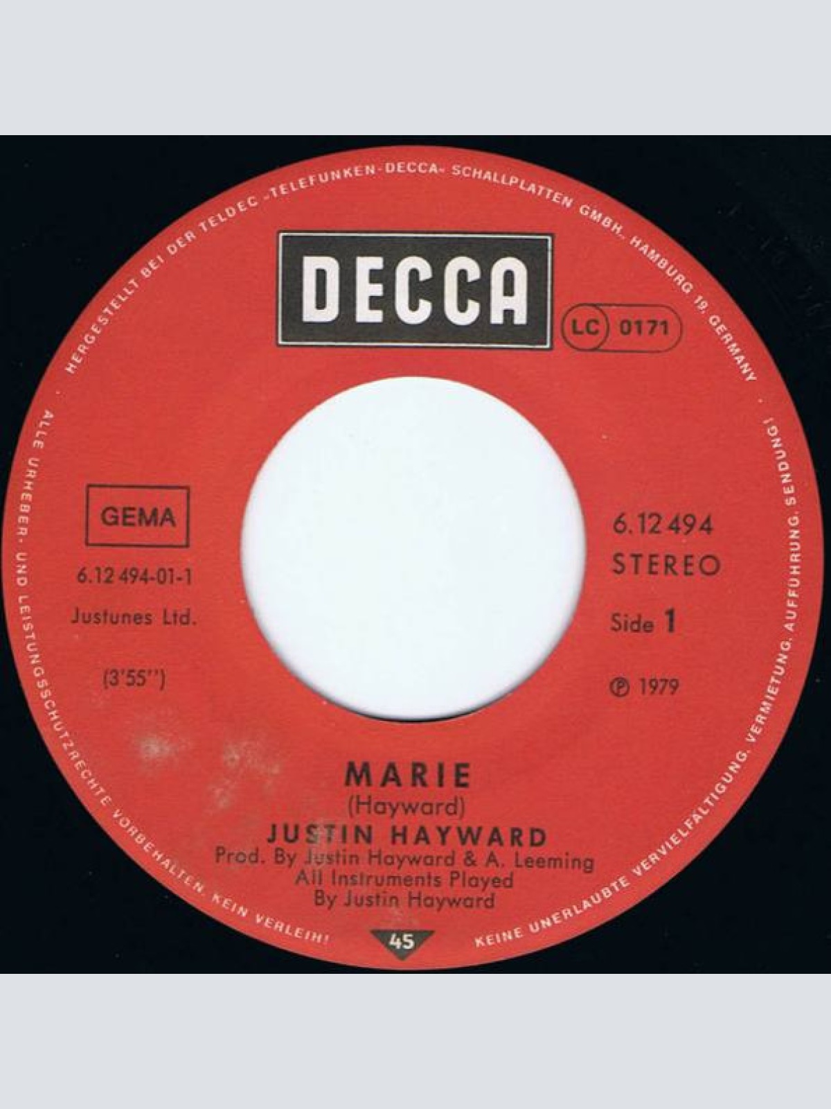 Vinyl / Justin Hayward - Marie