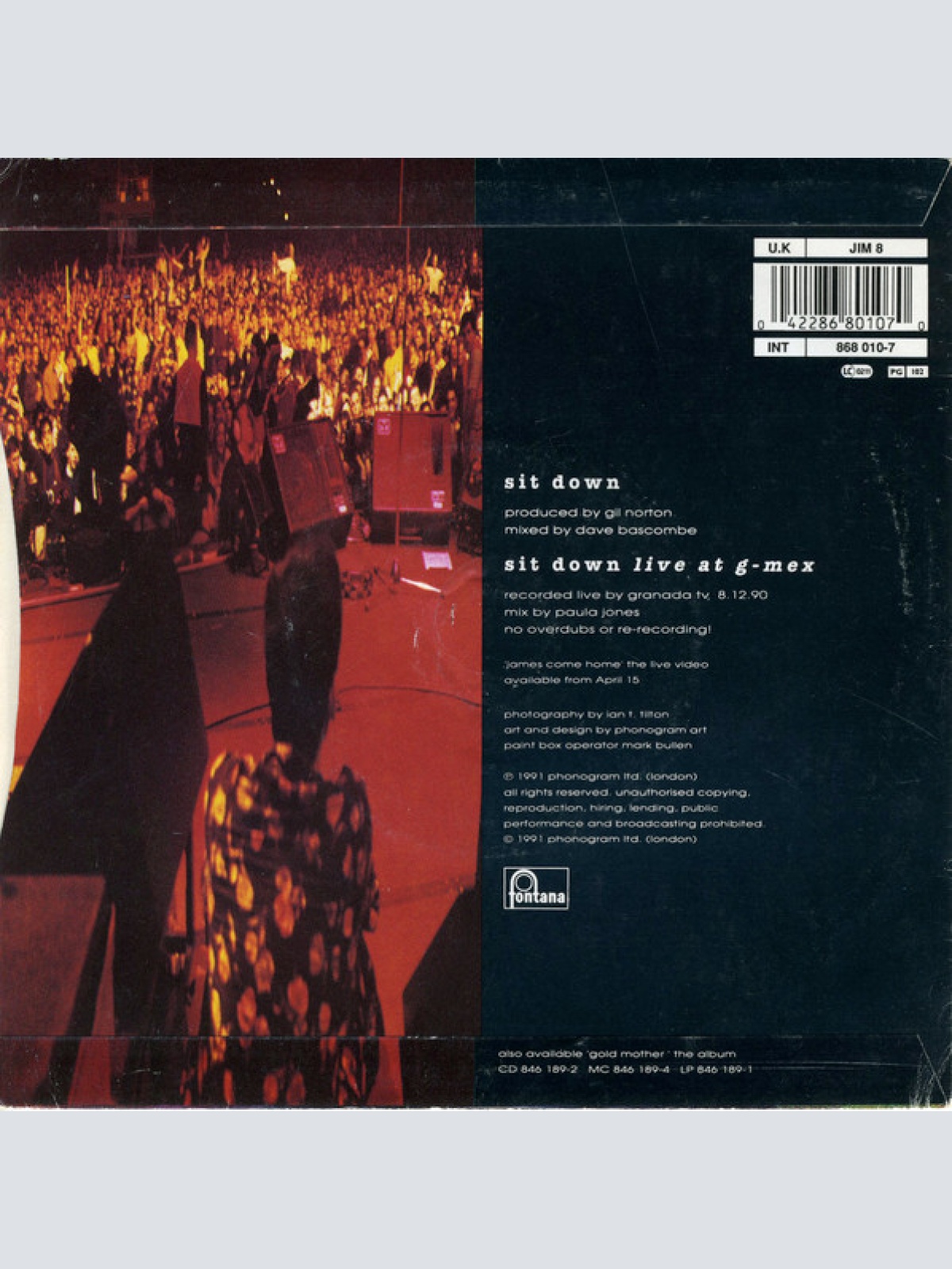 Vinyl / James - Sit Down