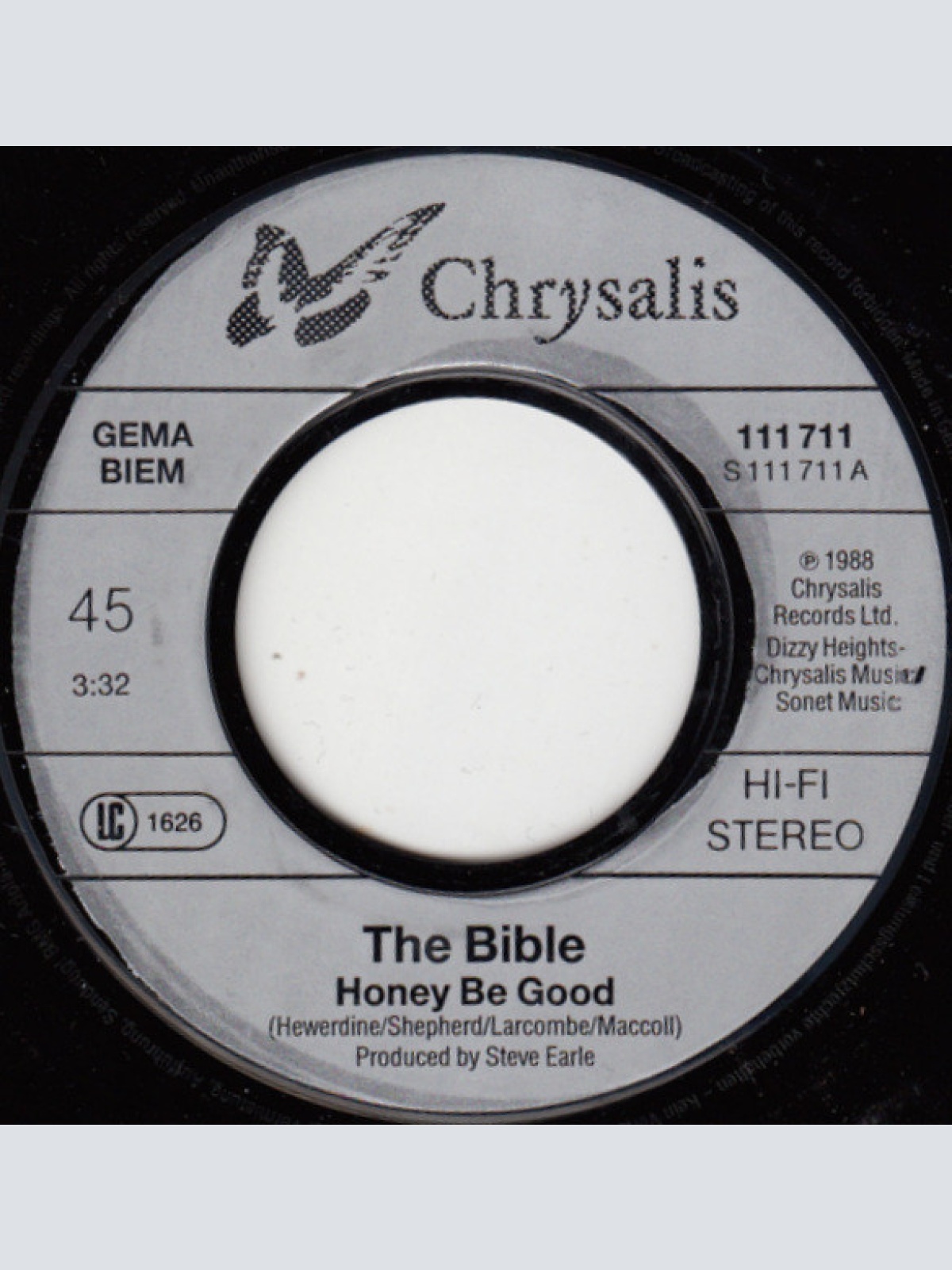 Vinyl / The Bible - Honey Be Good