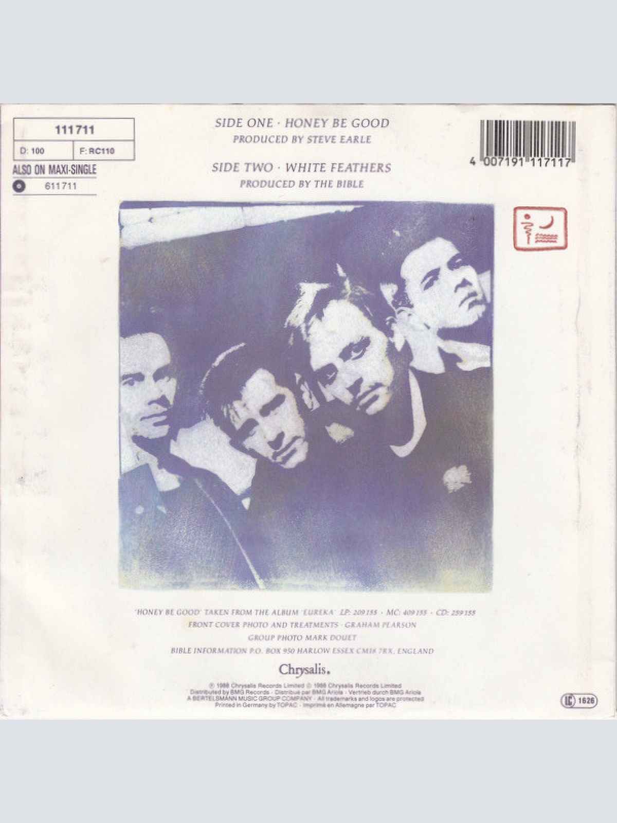 Vinyl / The Bible - Honey Be Good