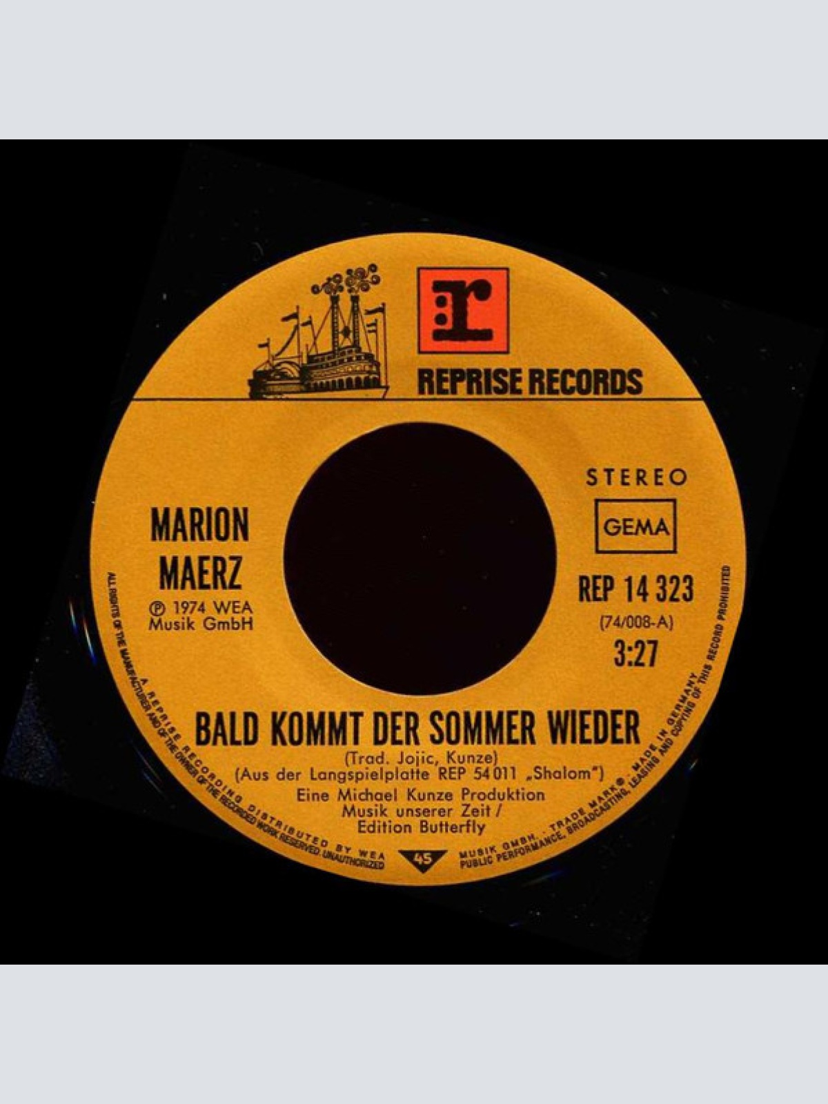 Vinyl / Marion Maerz - Bald Kommt Der Sommer Wieder