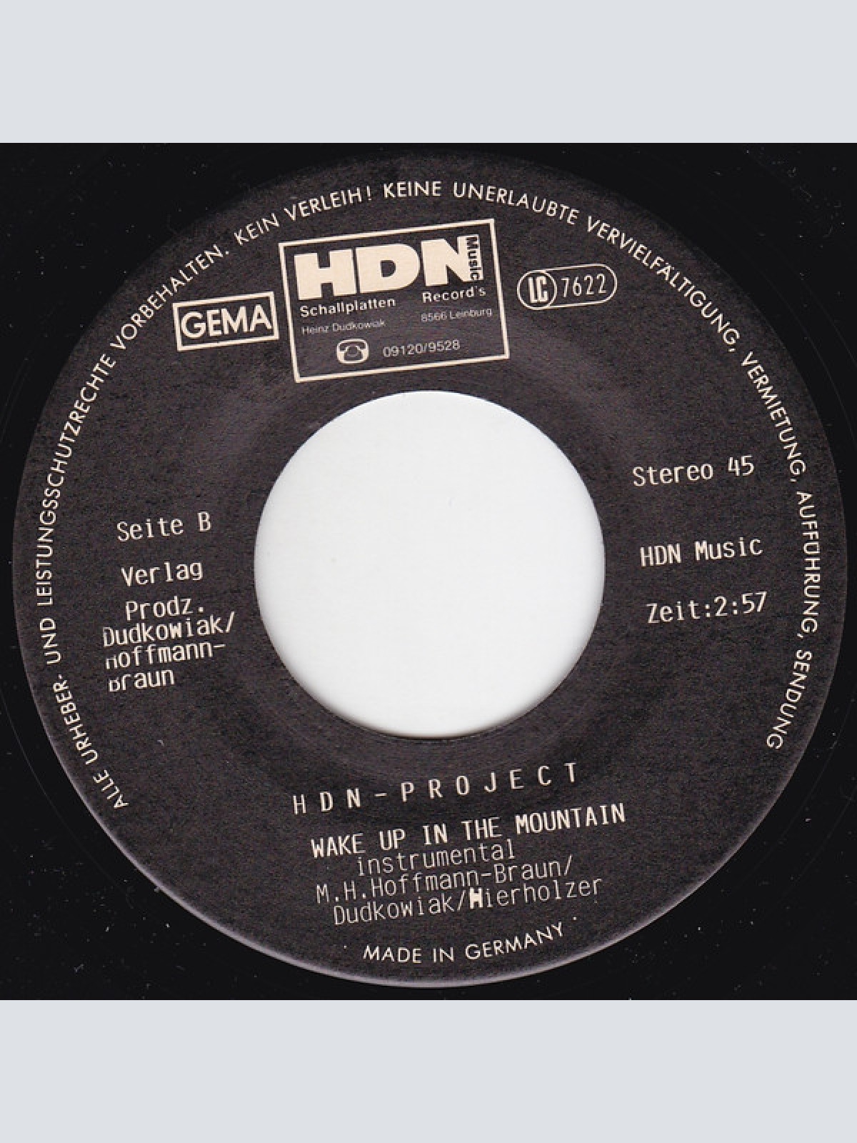 Vinyl / Marlies & Wolfgang / Hdn - Project - Das Lied Vom Wohnmobil / Wake Up In The Mountain