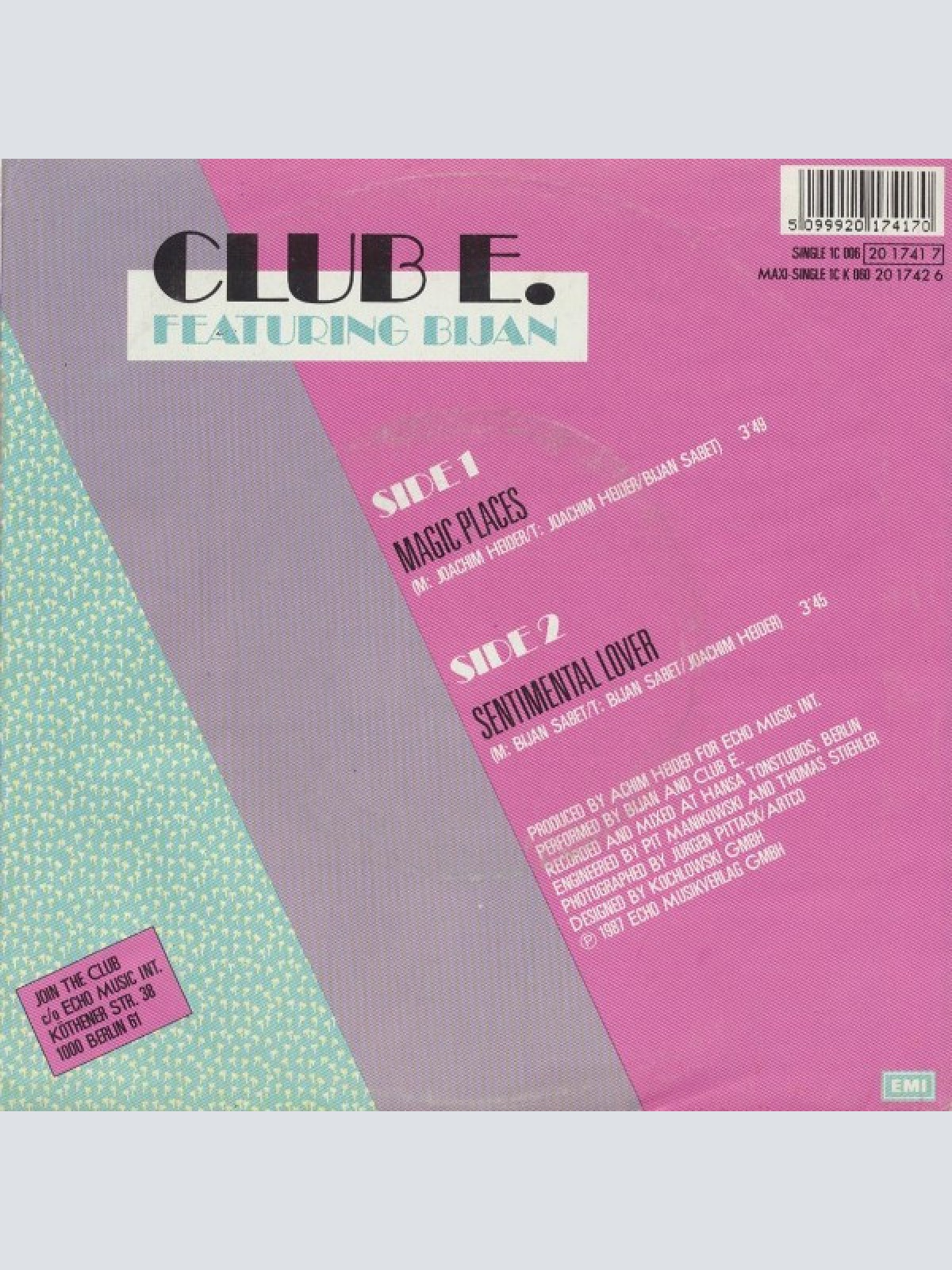 Vinyl / Club E. Featuring Bijan* - Magic Places
