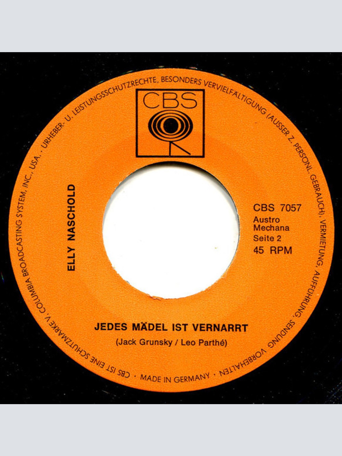 Vinyl / Elly Naschold - Der Herr Klavierlehrer / Jedes Mädel Ist Vernarrt