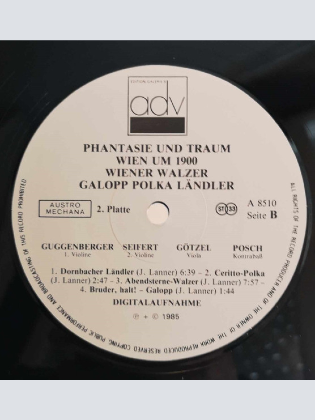 Vinyl / Wiener Ring Ensemble - Phantasie & Traum Wien Um 1900