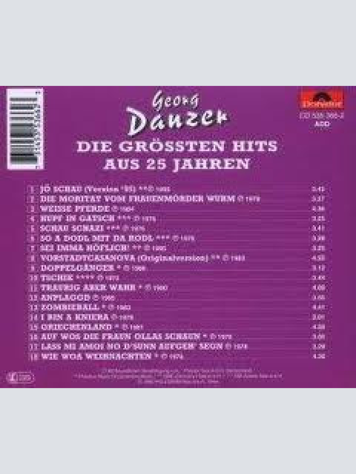 CD / Georg Danzer - Die Grössten Hits Aus 25 Jahren