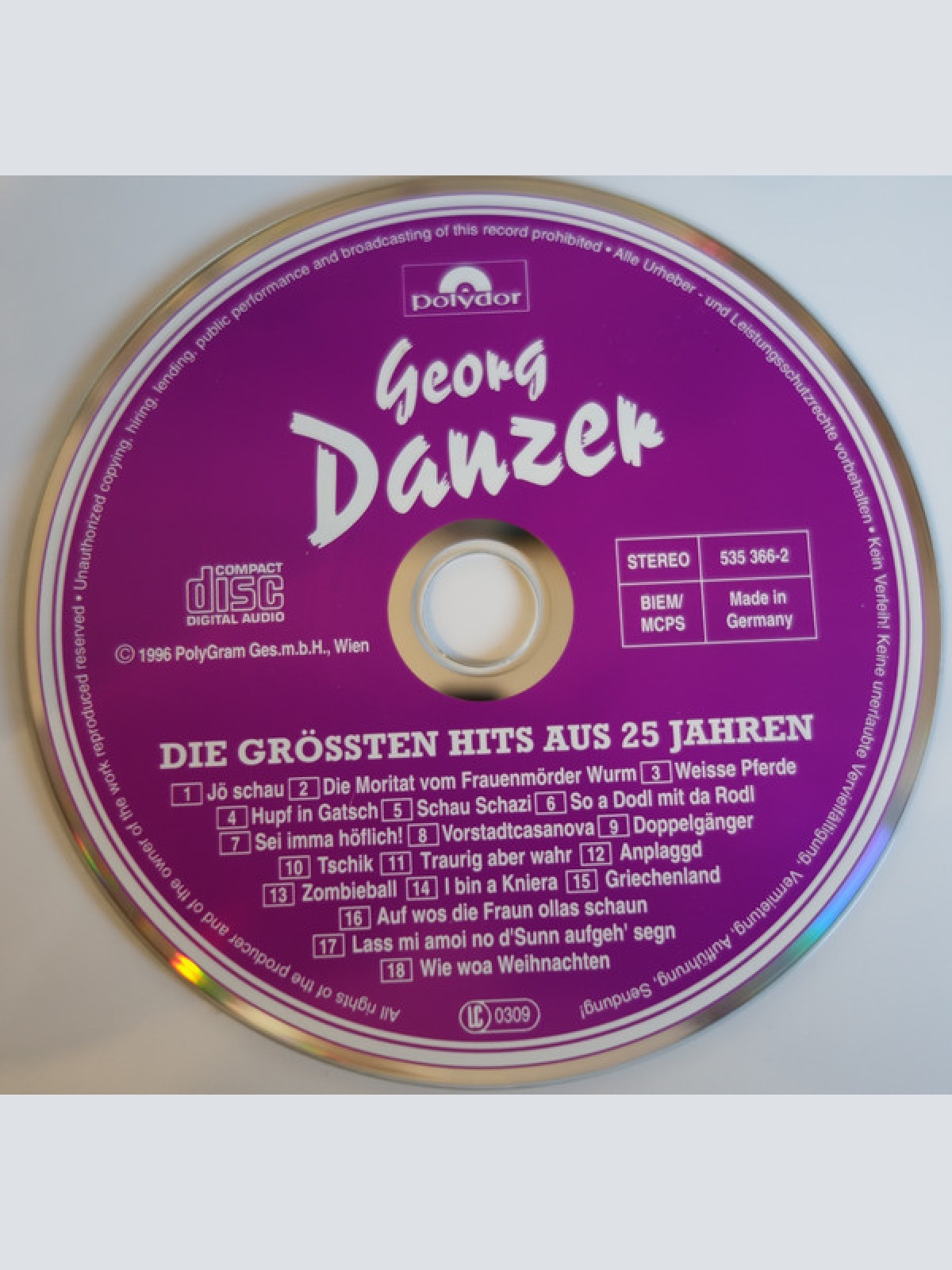 CD / Georg Danzer - Die Grössten Hits Aus 25 Jahren