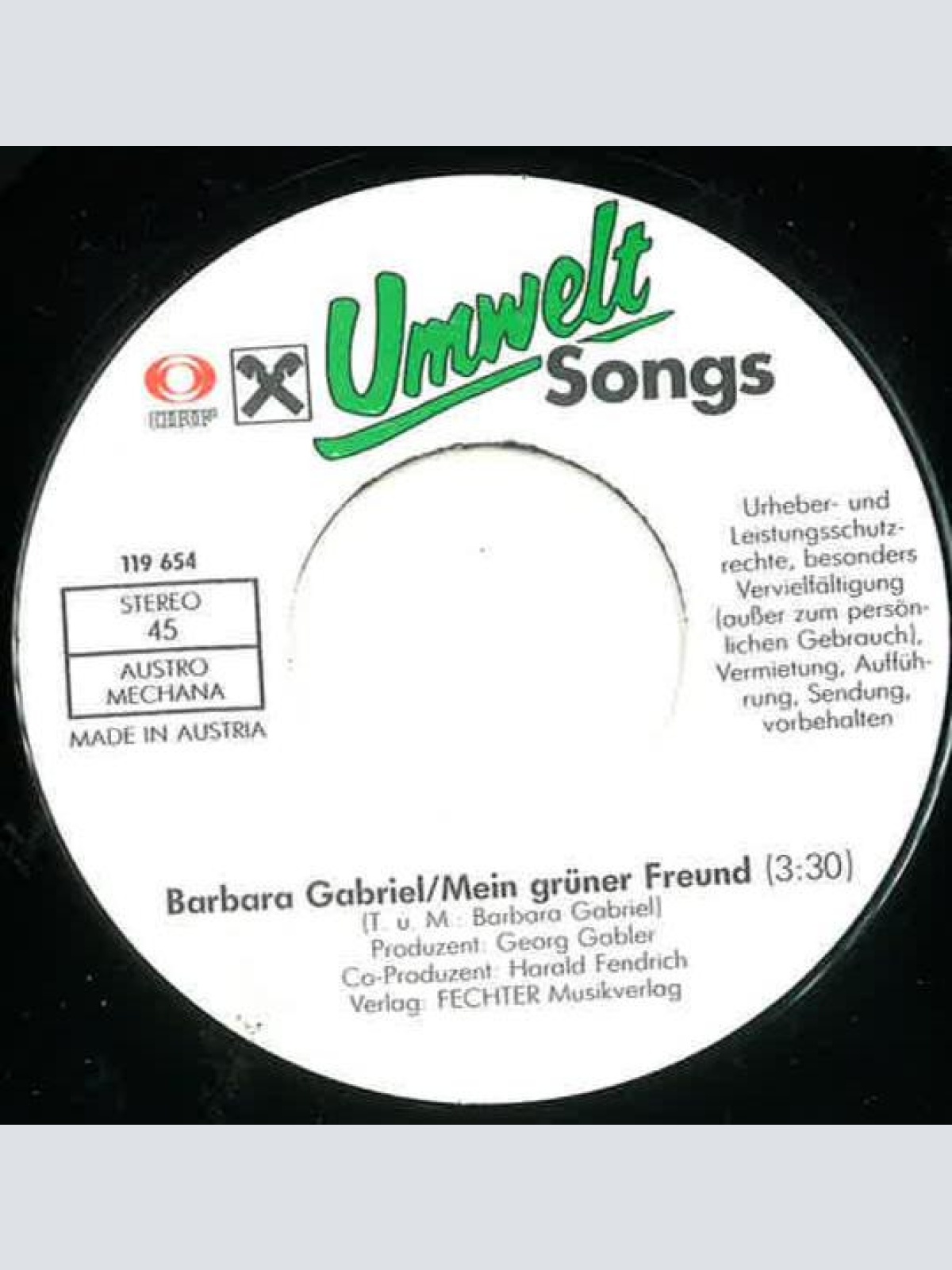 Vinyl / Rainhard Fendrich, Barbara Gabriel (2) - Umwelt Songs
