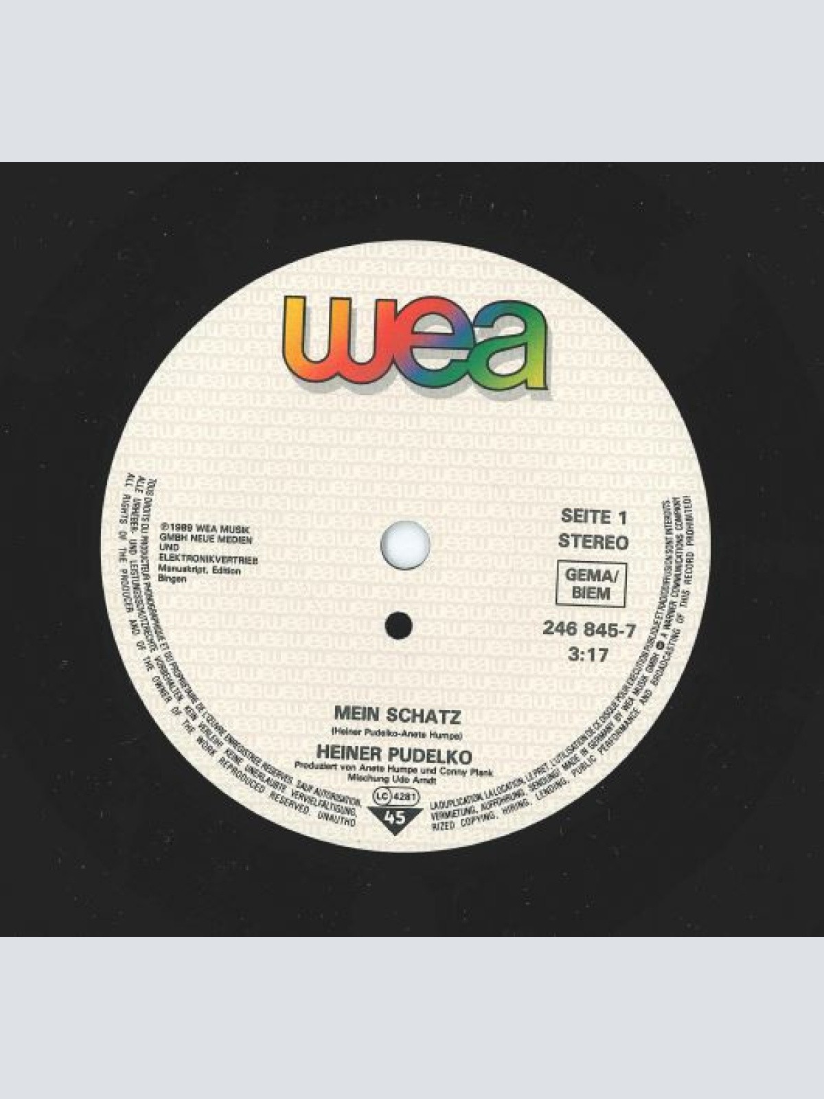 Vinyl / Heiner Pudelko - Mein Schatz