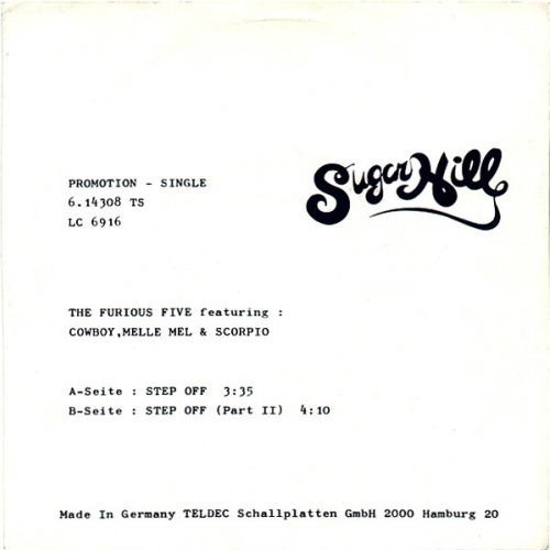 Vinyl / The Furious Five Featuring Cowboy, Melle Mel & Scorpio (3) - Step Off