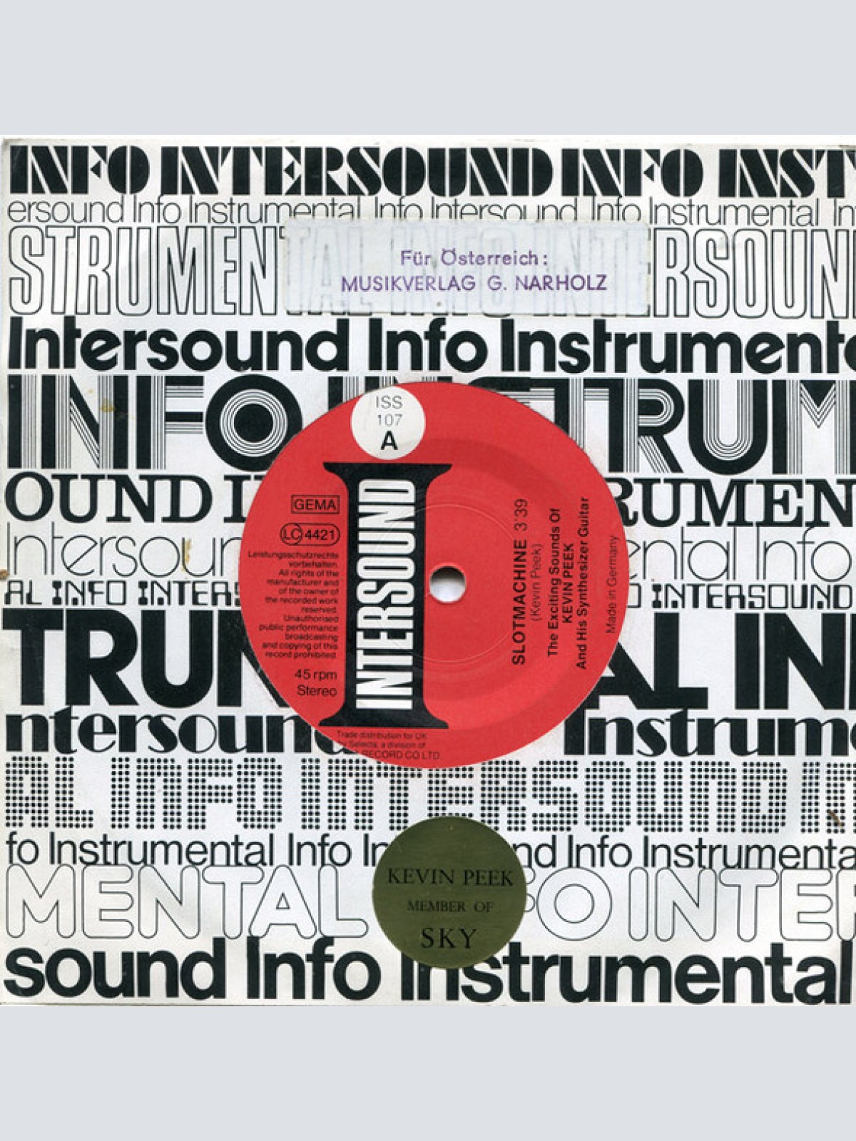 Vinyl / Kevin Peek - Slotmachine / Reggae Guitar