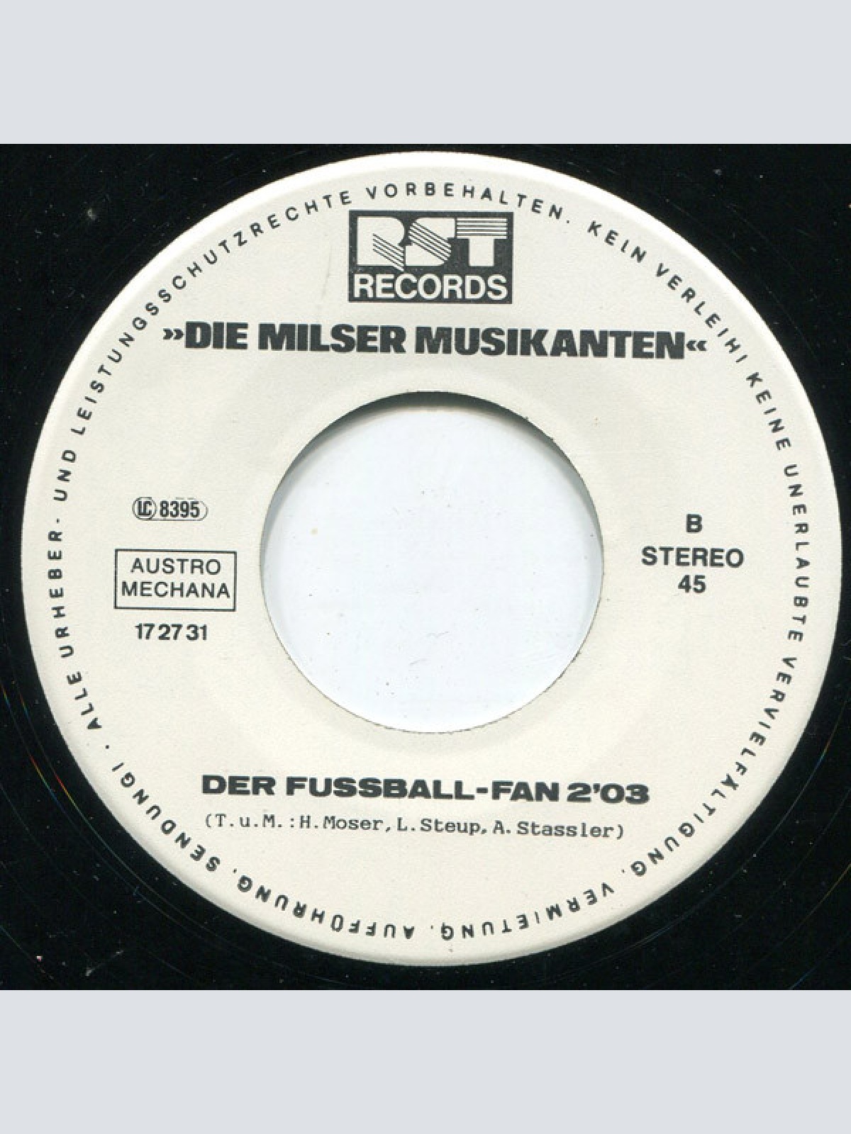 Vinyl / Die Milser Musikanten* - F. C. Swarovski Tirol