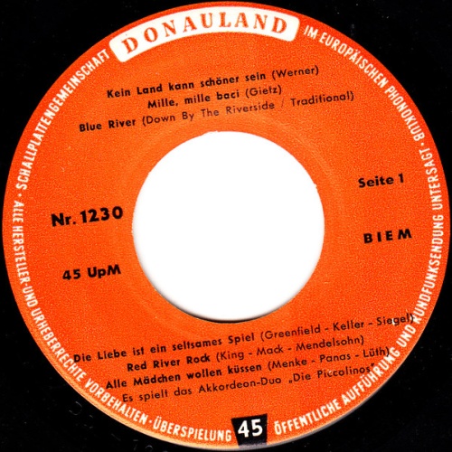 Vinyl / Die Piccolinos - Kein Land Kann Schöner Sein