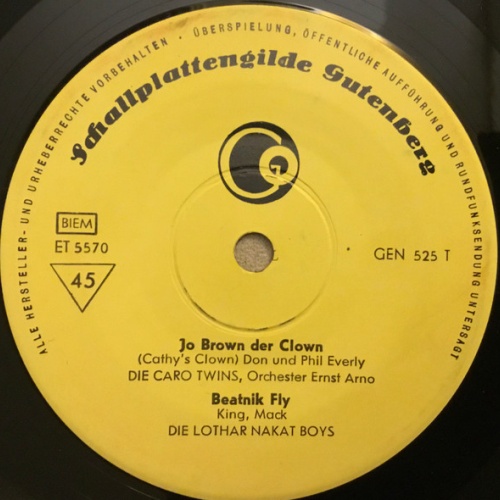 Vinyl / Die Caro-Twins, Die Lothar Nakat-Boys, Tim Olaf - Jo Brown der Clown / Beatnik Fly / Too Much Tequilla / Moonlight