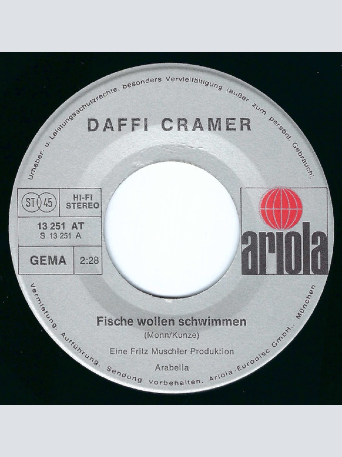 Vinyl / Daffi Cramer - Fische Wollen Schwimmen