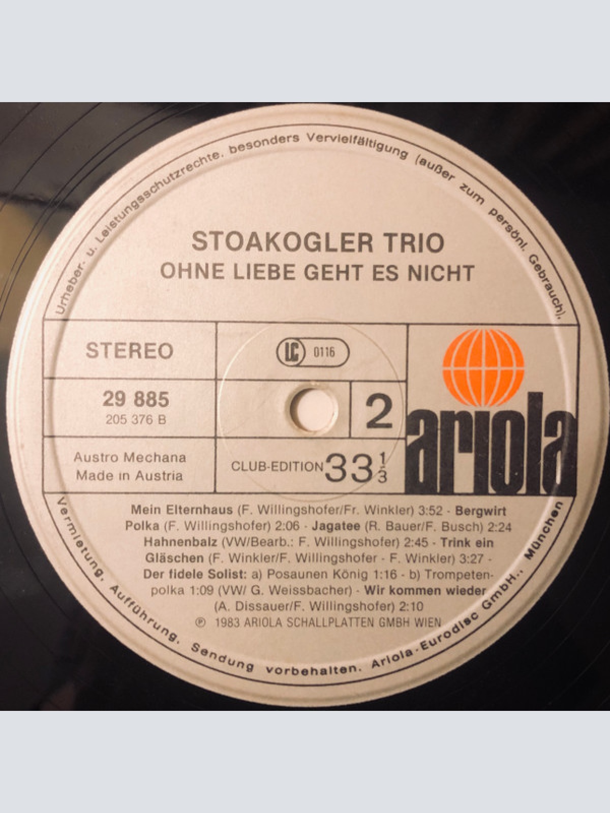 Vinyl / Das Stoakogler Trio* - Ohne Liebe Geht Es Nicht
