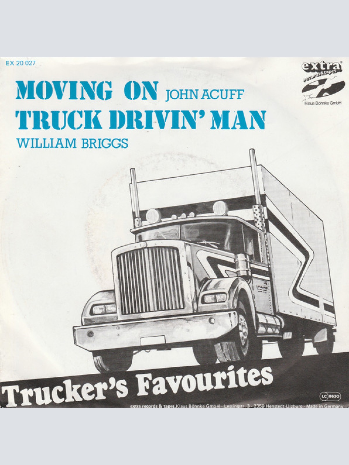 Vinyl / John Acuff / William Briggs - Moving On / Truck Drivin' Man