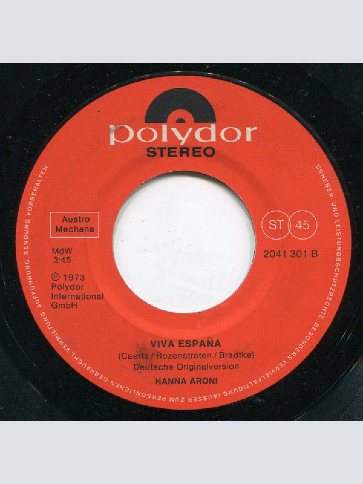 Vinyl / Hanna Aroni - Viva España