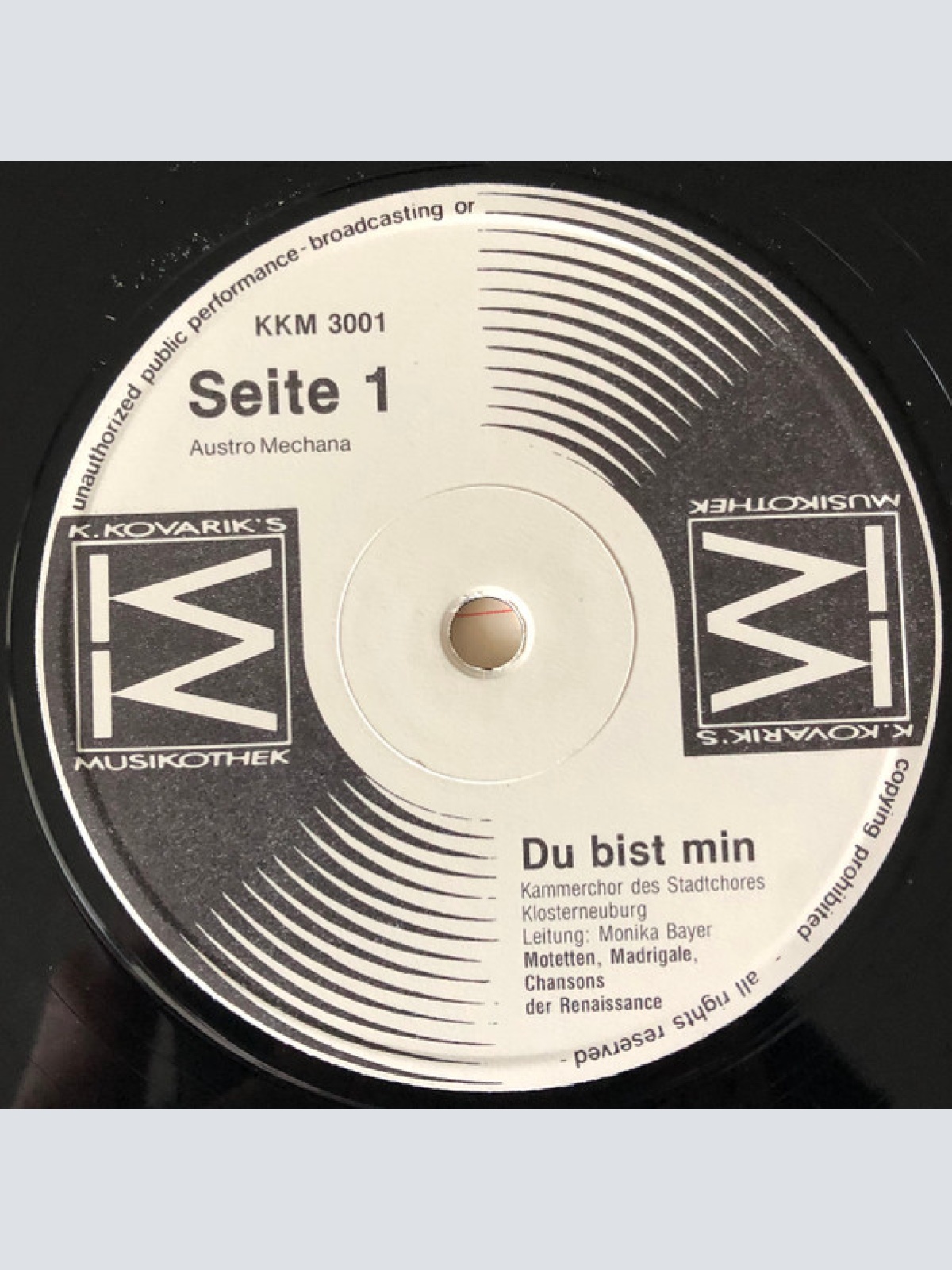 Vinyl / Kammerorchester Des Stadtchores Klosterneuburg, Monika Bayer-Lambauer - Chormusik aus 5 Jahrhunderten ∙ Ausgewählte Kostbarkeiten der Kammerchorliteratur