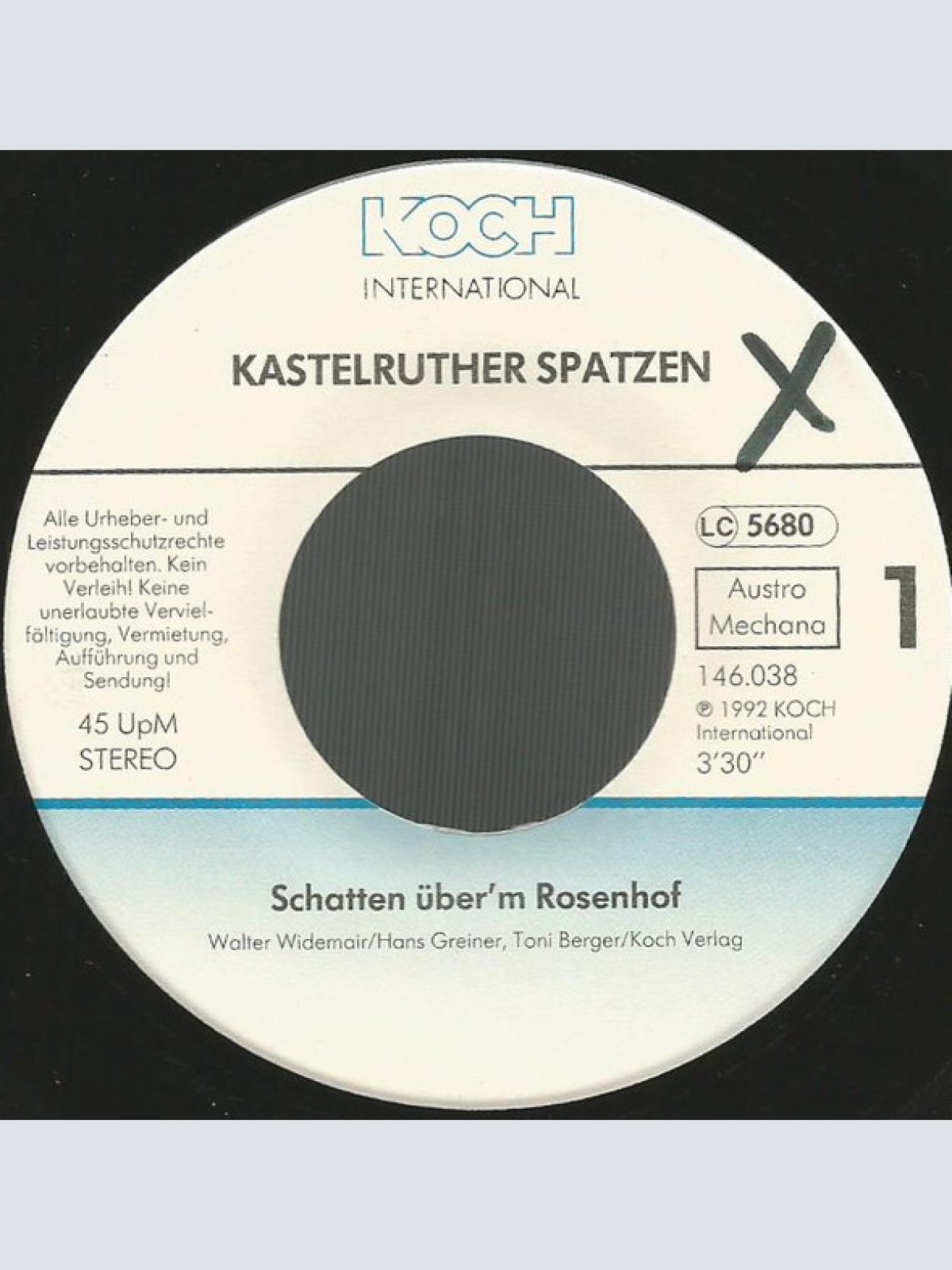 Vinyl / Kastelruther Spatzen - Schatten Über'm Rosenhof