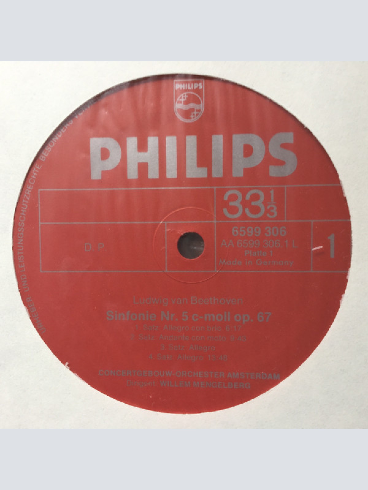 Vinyl / Beethoven*, Willem Mengelberg, Concertgebouw-Orchester Amsterdam* - Sinfonien Nr. 5 / Nr. 9