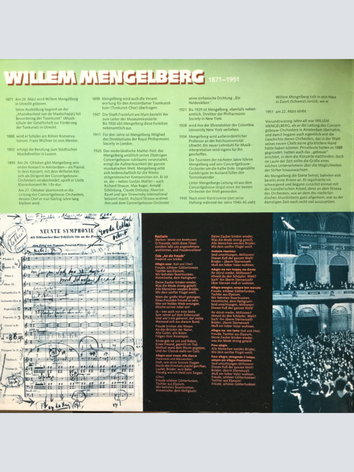 Vinyl / Beethoven*, Willem Mengelberg, Concertgebouw-Orchester Amsterdam* - Sinfonien Nr. 5 / Nr. 9