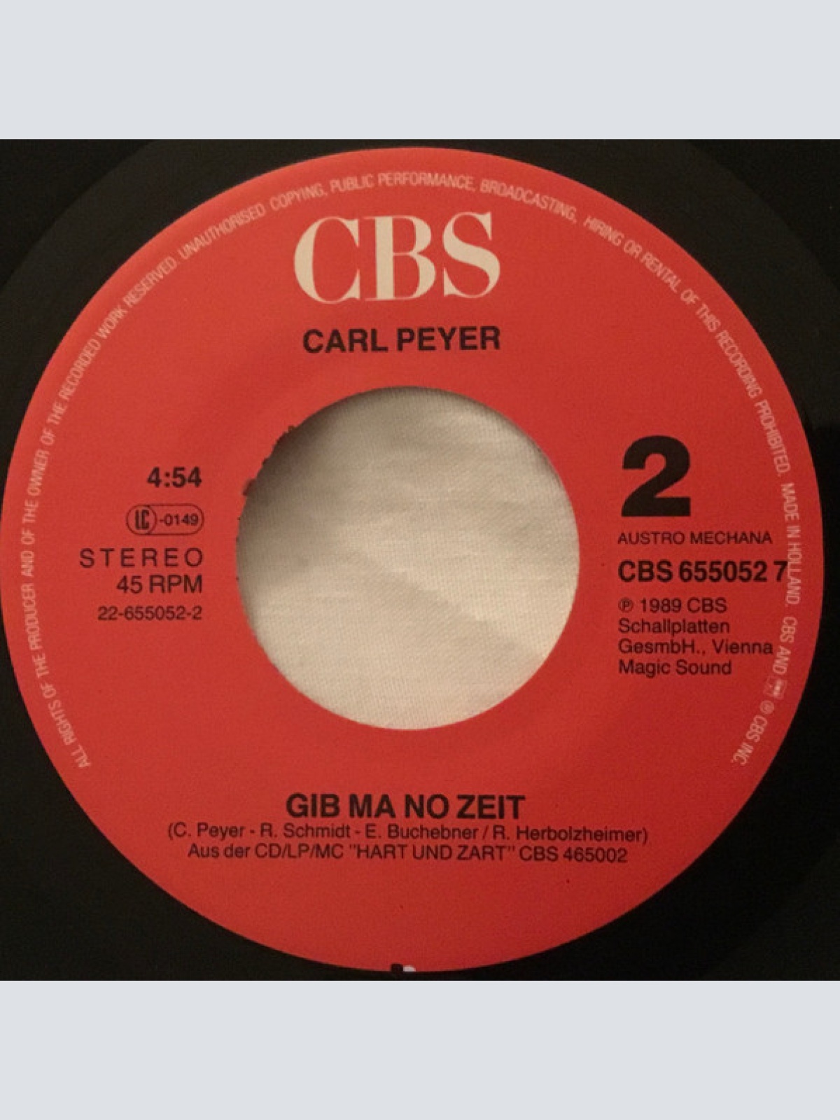 Vinyl / Carl Peyer - I Hol Dir Die Stern