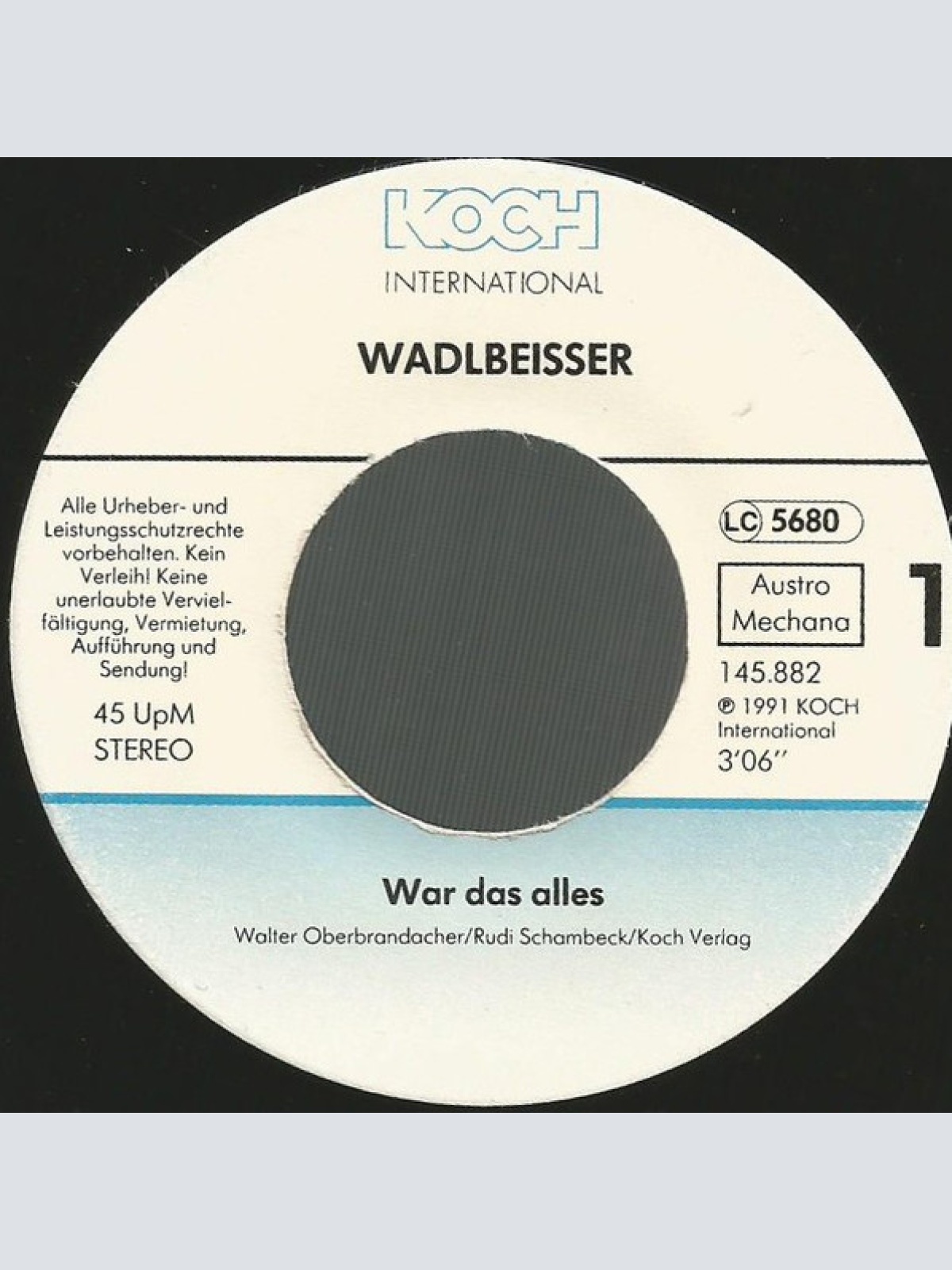 Vinyl / Wadlbeisser - War Das Alles