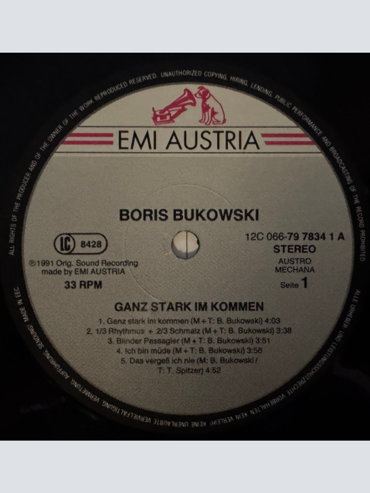 Vinyl / Boris Bukowski - Ganz Stark Im Kommen
