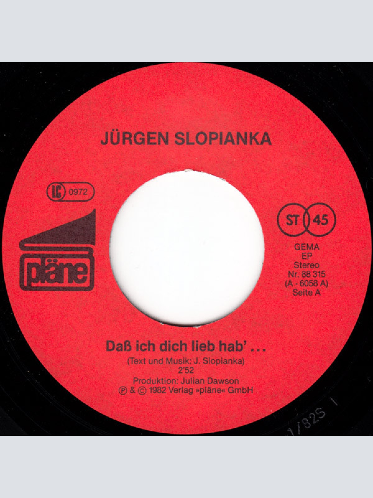 Vinyl / Slopianka* - Dass Ich Dich Lieb Hab.. / Mittel!