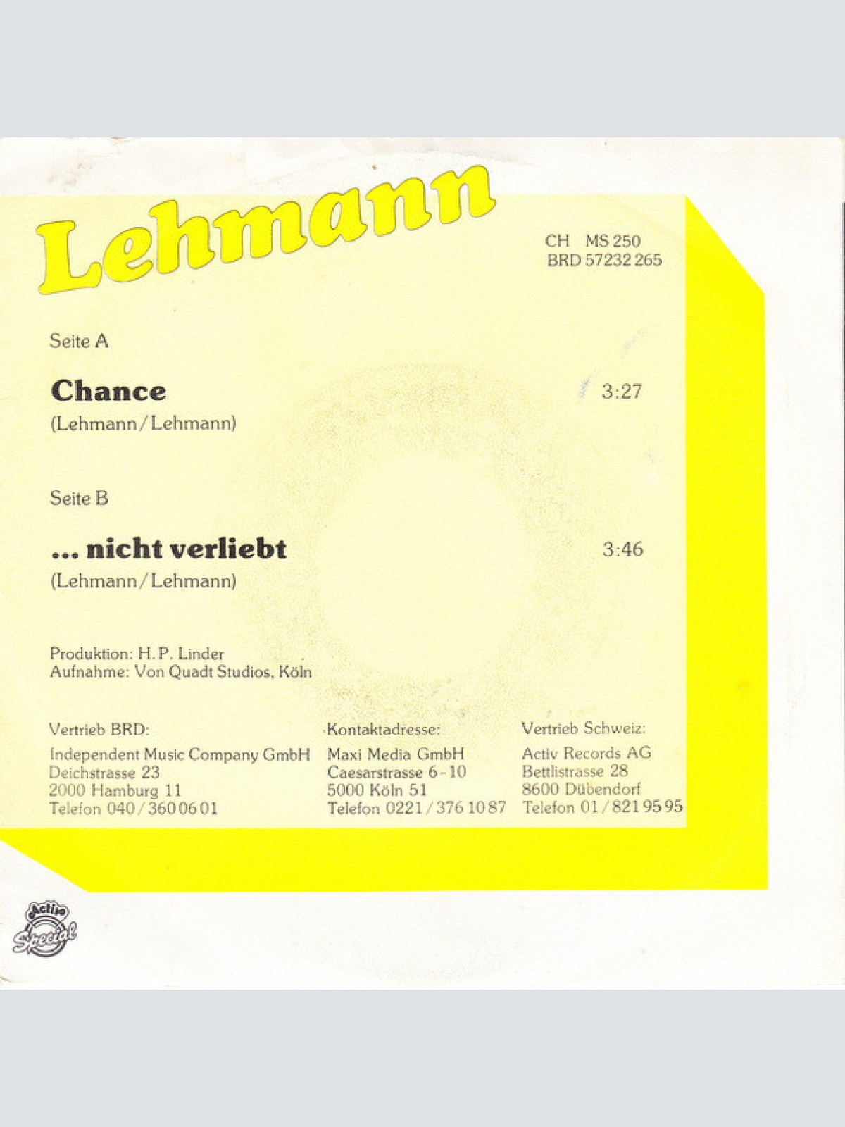 Vinyl / Lehmann* - Chance