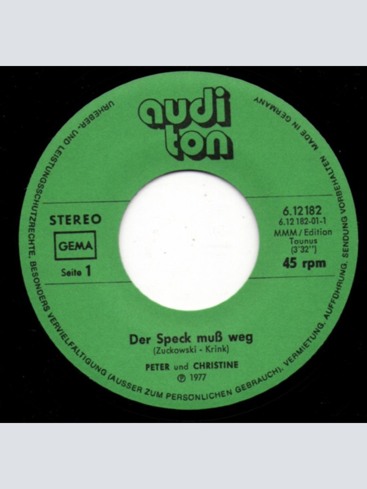 Vinyl / Peter & Christine - Kaiser, König, Bettelmann / Der Speck Muß Weg